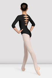 M122C Twist Back Long Sleeve Leotard