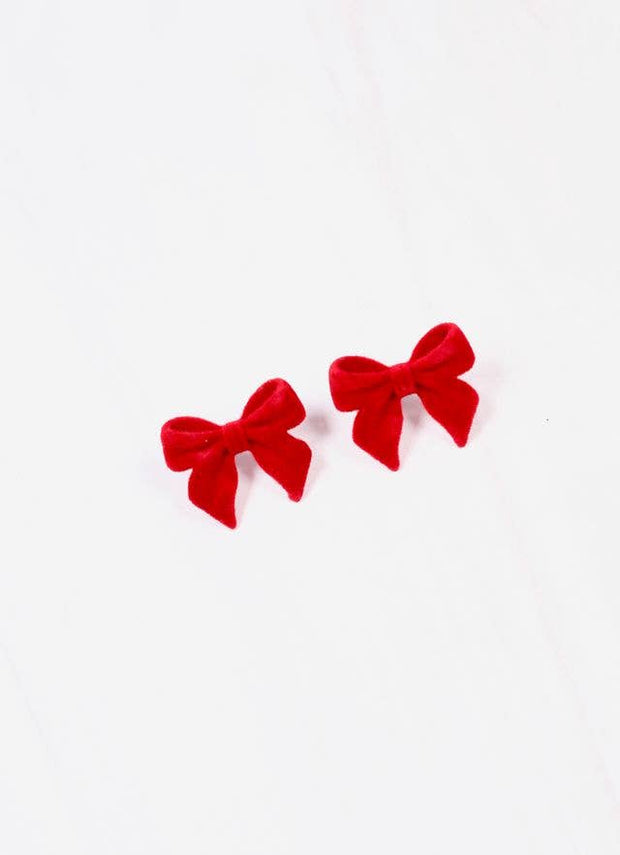 E38476 Angelina Velvet Bow Earring