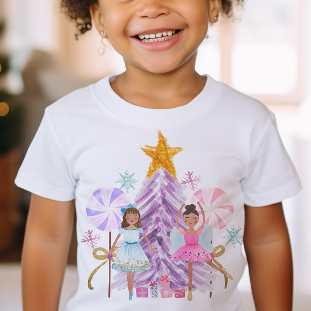 Kids Christmas Ballerina Tee