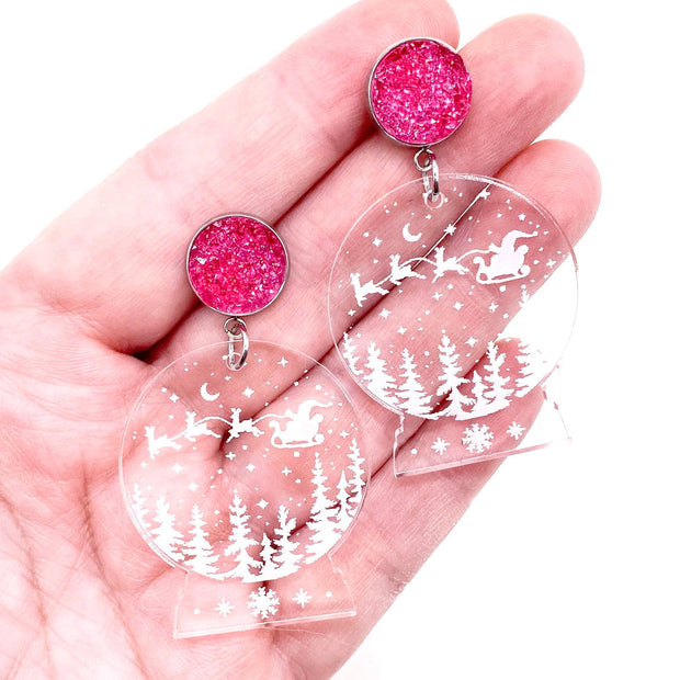 7624 Snow Globe Dangle Earrings