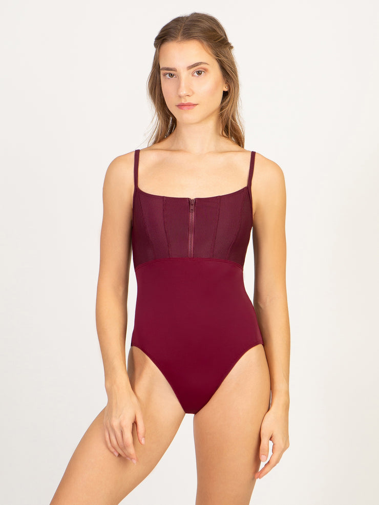 2697A Contour Zip Front Adult Leotard