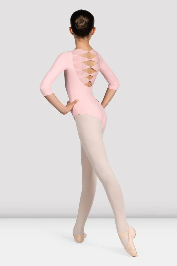 M122C Twist Back Long Sleeve Leotard