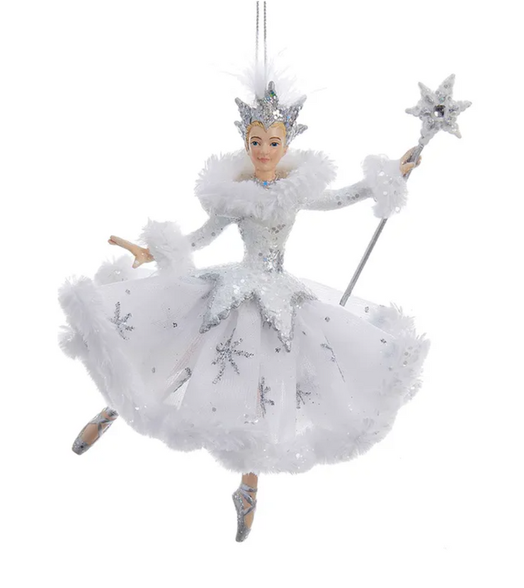 C9256 White&Silver Snow Queen Ornament